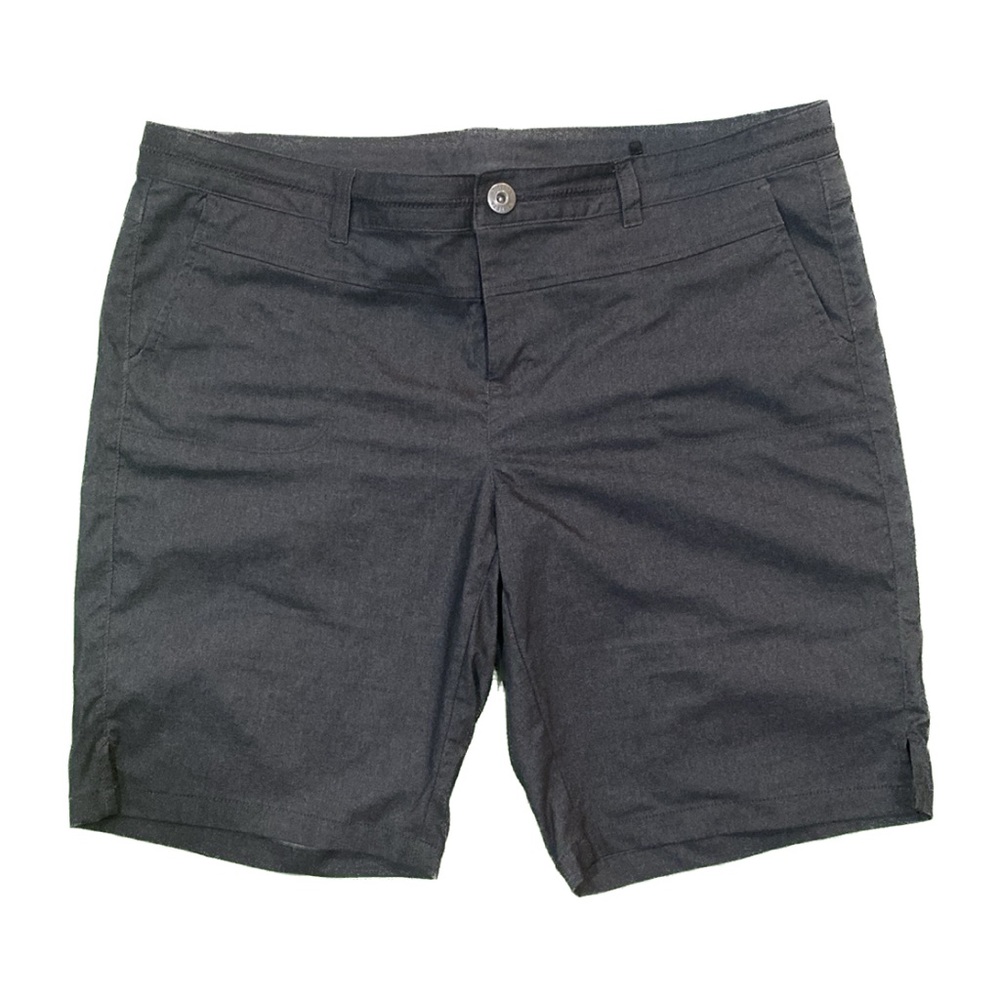 Athleta Heathered Charcoal Gray Black La Trek 10" Inseam Shorts 16